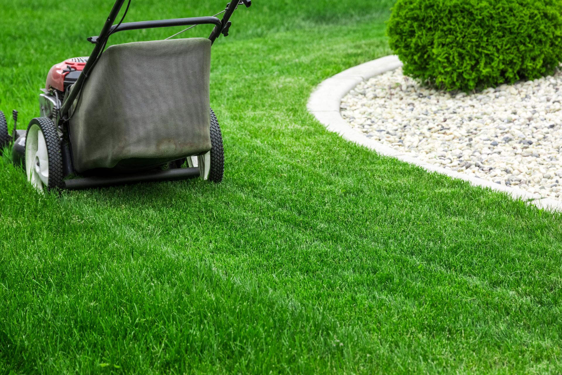 Routine lawn care and maintenance service for a well-manicured residential property in Brookfield, CT